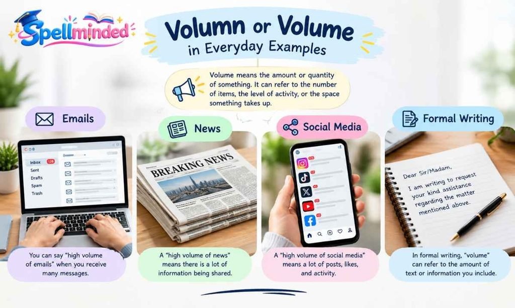 Volumn or Volume in Everyday Examples