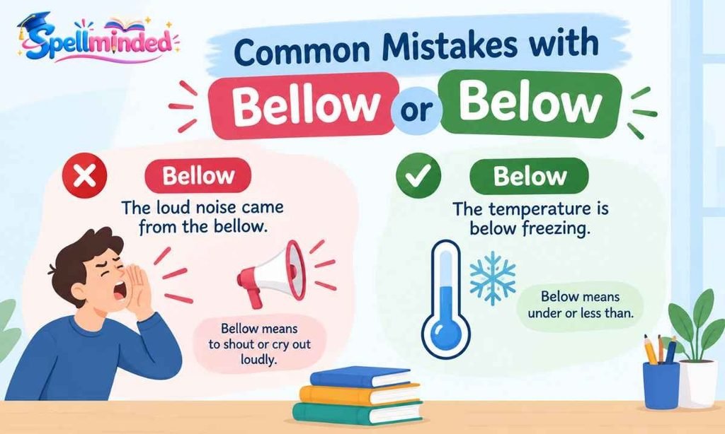 Common Mistakes with Bellow or Below
