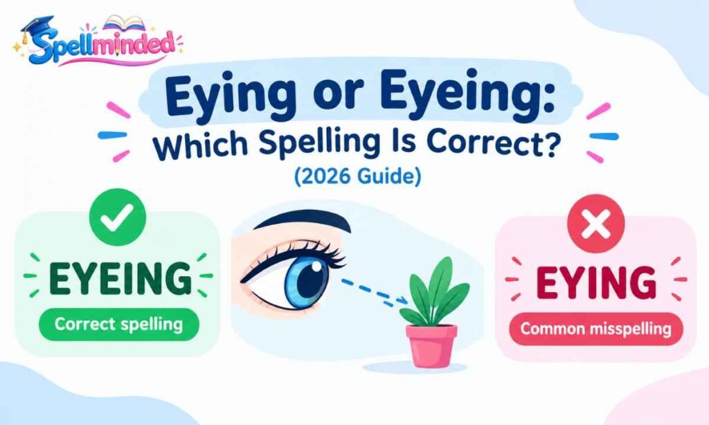 Eying or Eyeing Which Spelling Is Correct (2026 Guide)