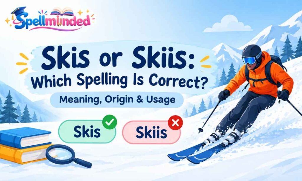 Skis or Skiis Which Spelling Is Correct Meaning, Origin & Usage